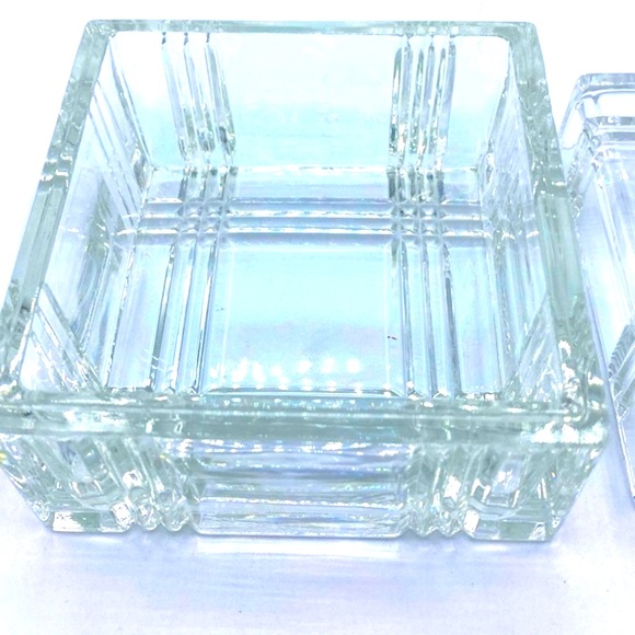 Vintage Lead Crystal Square Trinket Box Beautiful For Your Crystal Collection - Picture 6 of 7